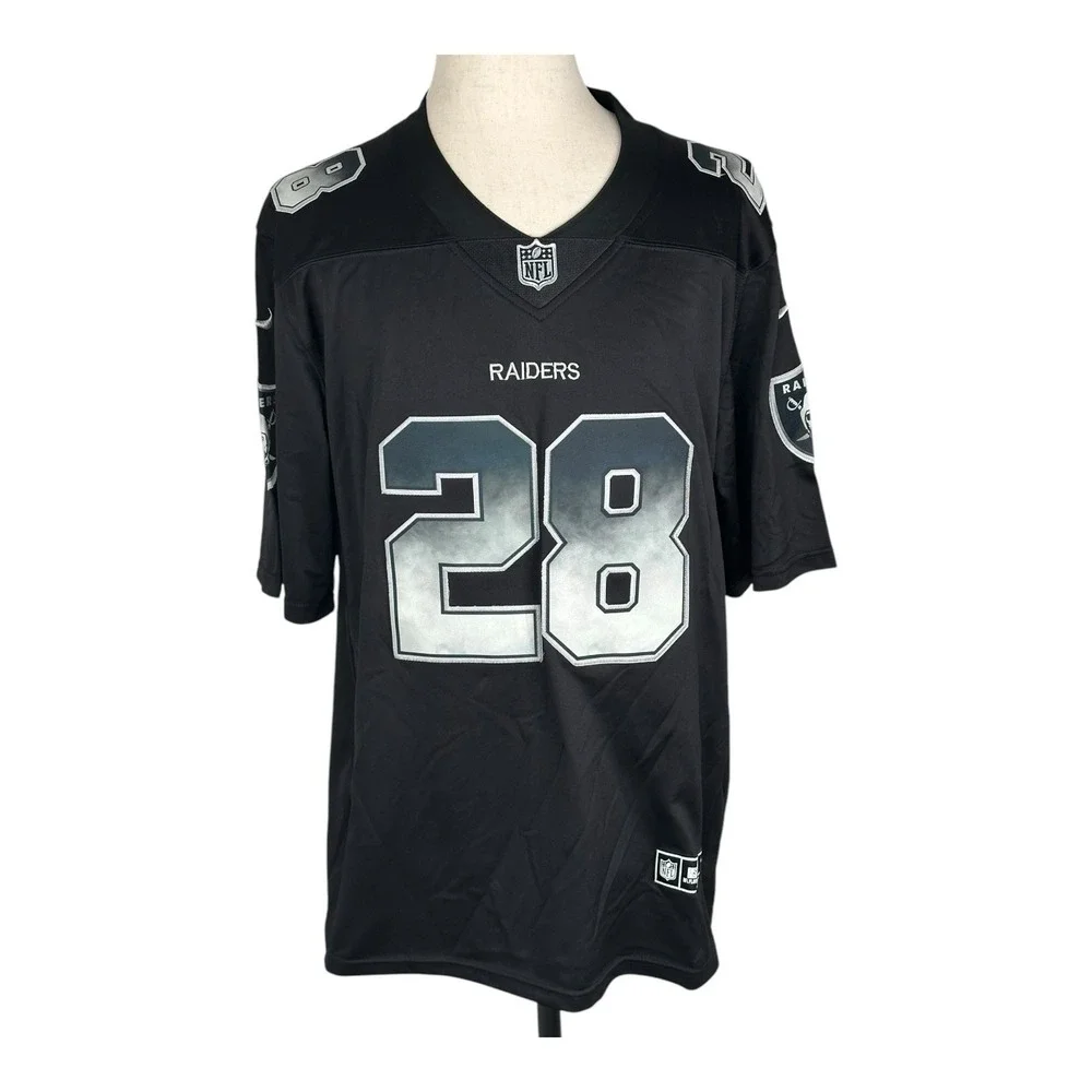 Raiders 2020 Nike On Field 28 Josh Jacobs Football Jersey Inaugural Season Patch